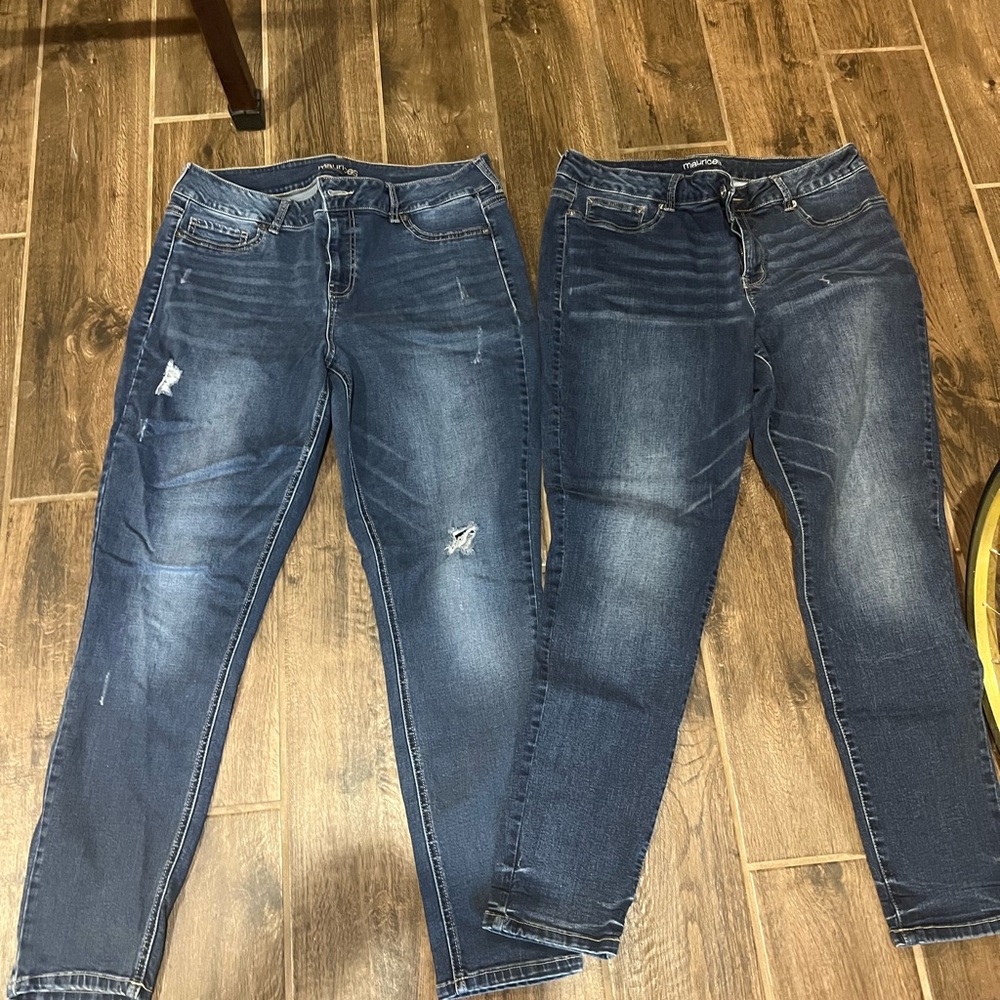 Maurices Dark Blue Skinny Jeans